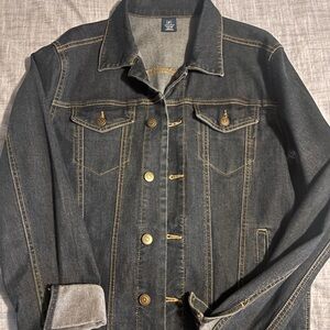 George Dark Denim Jacket with Button Details size small